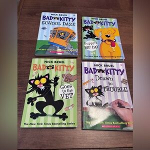 Scholastic Bad Kitty Books, collection of 4
